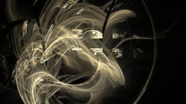 Fantezi kaotik renkli fraktal desen. Soyut Fraktal şekiller. 3D render resimde arka plan veya duvar kağıdı.