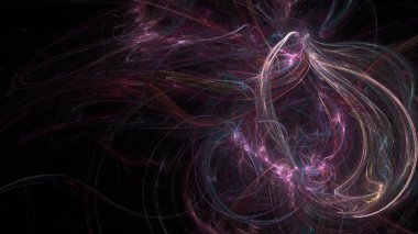 Fantezi kaotik renkli fraktal desen. Soyut Fraktal şekiller. 3D render resimde arka plan veya duvar kağıdı.