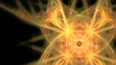 Fantezi kaotik renkli fraktal desen. Soyut Fraktal şekiller. 3D render resimde arka plan veya duvar kağıdı.