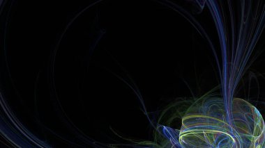 Fantezi kaotik renkli fraktal desen. Soyut Fraktal şekiller. 3D render resimde arka plan veya duvar kağıdı.