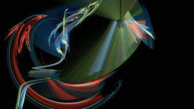 Fantezi kaotik renkli fraktal desen. Soyut Fraktal şekiller. 3D render resimde arka plan veya duvar kağıdı.