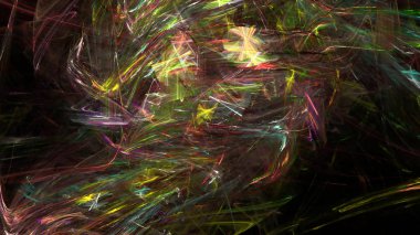 Fantezi kaotik renkli fraktal desen. Soyut Fraktal şekiller. 3D render resimde arka plan veya duvar kağıdı.