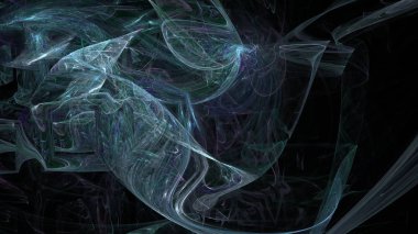 Fantezi kaotik renkli fraktal desen. Soyut Fraktal şekiller. 3D render resimde arka plan veya duvar kağıdı.