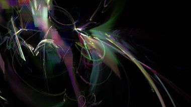 Fantezi kaotik renkli fraktal desen. Soyut Fraktal şekiller. 3D render resimde arka plan veya duvar kağıdı.