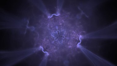 Fantezi kaotik renkli fraktal desen. Soyut Fraktal şekiller. 3D render resimde arka plan veya duvar kağıdı.