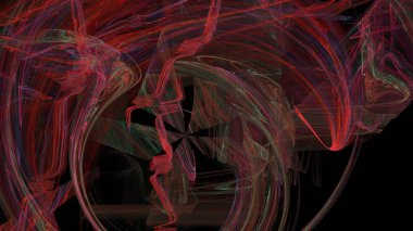 Fantezi kaotik renkli fraktal desen. Soyut Fraktal şekiller. 3D render resimde arka plan veya duvar kağıdı.