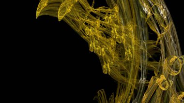 Fantezi kaotik renkli fraktal desen. Soyut Fraktal şekiller. 3D render resimde arka plan veya duvar kağıdı.