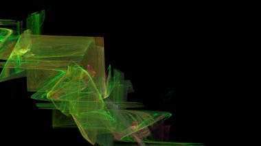 Fantezi kaotik renkli fraktal desen. Soyut Fraktal şekiller. 3D render resimde arka plan veya duvar kağıdı.