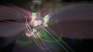 Fantezi kaotik renkli fraktal desen. Soyut Fraktal şekiller. 3D render resimde arka plan veya duvar kağıdı.