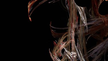 Fantezi kaotik renkli fraktal desen. Soyut Fraktal şekiller. 3D render resimde arka plan veya duvar kağıdı.