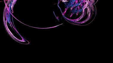 Fantezi kaotik renkli fraktal desen. Soyut Fraktal şekiller. 3D render resimde arka plan veya duvar kağıdı.