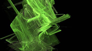 Fantezi kaotik renkli fraktal desen. Soyut Fraktal şekiller. 3D render resimde arka plan veya duvar kağıdı.