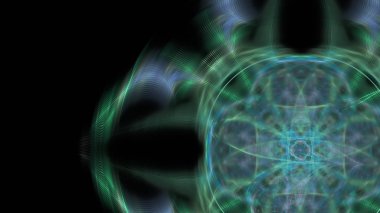 Fantezi kaotik renkli fraktal desen. Soyut Fraktal şekiller. 3D render resimde arka plan veya duvar kağıdı.