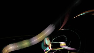 Fantezi kaotik renkli fraktal desen. Soyut Fraktal şekiller. 3D render resimde arka plan veya duvar kağıdı.