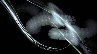 Fantezi kaotik renkli fraktal desen. Soyut Fraktal şekiller. 3D render resimde arka plan veya duvar kağıdı.