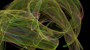 Fantezi kaotik renkli fraktal desen. Soyut Fraktal şekiller. 3D render resimde arka plan veya duvar kağıdı.