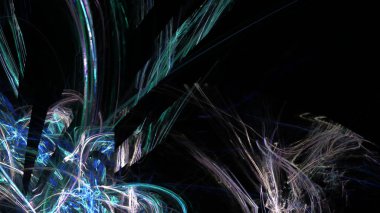 Fantezi kaotik renkli fraktal desen. Soyut Fraktal şekiller. 3D render resimde arka plan veya duvar kağıdı.