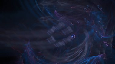 Fantezi kaotik renkli fraktal desen. Soyut Fraktal şekiller. 3D render resimde arka plan veya duvar kağıdı.