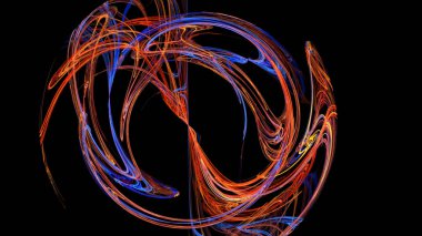 Fantezi kaotik renkli fraktal desen. Soyut Fraktal şekiller. 3D render resimde arka plan veya duvar kağıdı.