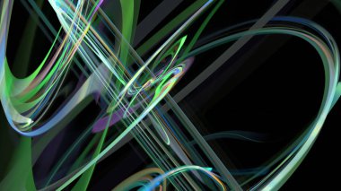 Fantezi kaotik renkli fraktal desen. Soyut Fraktal şekiller. 3D render resimde arka plan veya duvar kağıdı.