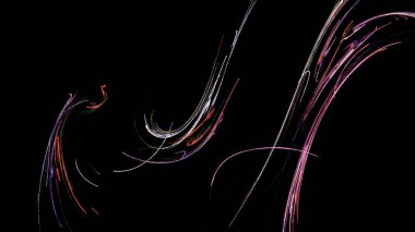 Fantezi kaotik renkli fraktal desen. Soyut Fraktal şekiller. 3D render resimde arka plan veya duvar kağıdı.