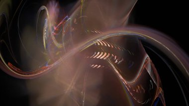 Fantezi kaotik renkli fraktal desen. Soyut Fraktal şekiller. 3D render resimde arka plan veya duvar kağıdı.