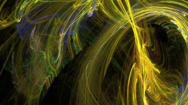 Fantezi kaotik renkli fraktal desen. Soyut Fraktal şekiller. 3D render resimde arka plan veya duvar kağıdı.