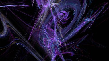 Fantezi kaotik renkli fraktal desen. Soyut Fraktal şekiller. 3D render resimde arka plan veya duvar kağıdı.