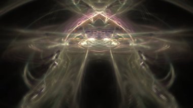 Fantezi kaotik renkli fraktal desen. Soyut Fraktal şekiller. 3D render resimde arka plan veya duvar kağıdı.