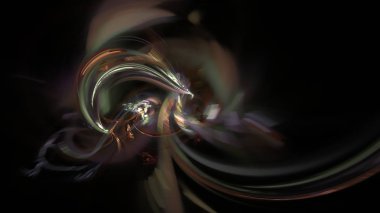 Fantezi kaotik renkli fraktal desen. Soyut Fraktal şekiller. 3D render resimde arka plan veya duvar kağıdı.