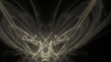 Fantezi kaotik renkli fraktal desen. Soyut Fraktal şekiller. 3D render resimde arka plan veya duvar kağıdı.