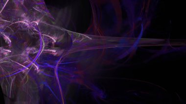 Fantezi kaotik renkli fraktal desen. Soyut Fraktal şekiller. 3D render resimde arka plan veya duvar kağıdı.