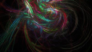 Fantezi kaotik renkli fraktal desen. Soyut Fraktal şekiller. 3D render resimde arka plan veya duvar kağıdı.