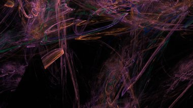 Fantezi kaotik renkli fraktal desen. Soyut Fraktal şekiller. 3D render resimde arka plan veya duvar kağıdı.