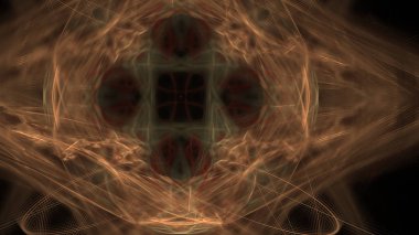 Fantezi kaotik renkli fraktal desen. Soyut Fraktal şekiller. 3D render resimde arka plan veya duvar kağıdı.