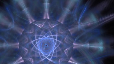 Fantezi kaotik renkli fraktal desen. Soyut Fraktal şekiller. 3D render resimde arka plan veya duvar kağıdı.