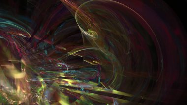 Fantezi kaotik renkli fraktal desen. Soyut Fraktal şekiller. 3D render resimde arka plan veya duvar kağıdı.