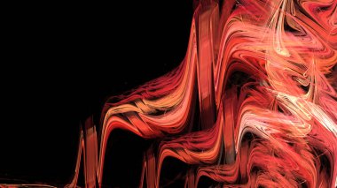 Fantezi kaotik renkli fraktal desen. Soyut Fraktal şekiller. 3D render resimde arka plan veya duvar kağıdı.