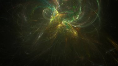 Fantezi kaotik renkli fraktal desen. Soyut Fraktal şekiller. 3D render resimde arka plan veya duvar kağıdı.