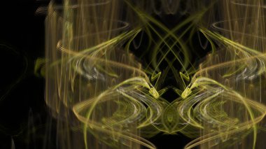 Fantezi kaotik renkli fraktal desen. Soyut Fraktal şekiller. 3D render resimde arka plan veya duvar kağıdı.