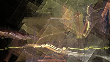 Fantezi kaotik renkli fraktal desen. Soyut Fraktal şekiller. 3D render resimde arka plan veya duvar kağıdı.