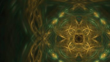 Fantezi kaotik renkli fraktal desen. Soyut Fraktal şekiller. 3D render resimde arka plan veya duvar kağıdı.