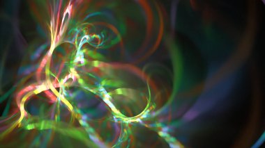 Fantezi kaotik renkli fraktal desen. Soyut Fraktal şekiller. 3D render resimde arka plan veya duvar kağıdı.