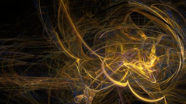 Fantezi kaotik renkli fraktal desen. Soyut Fraktal şekiller. 3D render resimde arka plan veya duvar kağıdı.