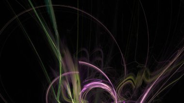 Fantezi kaotik renkli fraktal desen. Soyut Fraktal şekiller. 3D render resimde arka plan veya duvar kağıdı.