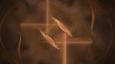 Fantezi kaotik renkli fraktal desen. Soyut Fraktal şekiller. 3D render resimde arka plan veya duvar kağıdı.