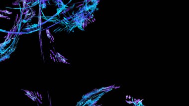 Fantezi kaotik renkli fraktal desen. Soyut Fraktal şekiller. 3D render resimde arka plan veya duvar kağıdı.