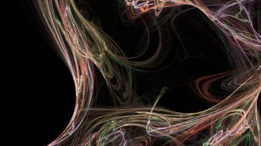 Fantezi kaotik renkli fraktal desen. Soyut Fraktal şekiller. 3D render resimde arka plan veya duvar kağıdı.