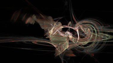 Fantezi kaotik renkli fraktal desen. Soyut Fraktal şekiller. 3D render resimde arka plan veya duvar kağıdı.