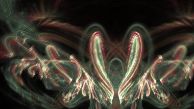 Fantezi kaotik renkli fraktal desen. Soyut Fraktal şekiller. 3D render resimde arka plan veya duvar kağıdı.